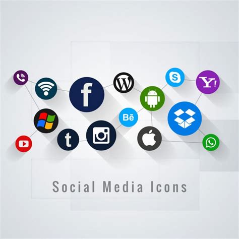 Social Media Icons Collection Vector Free Download