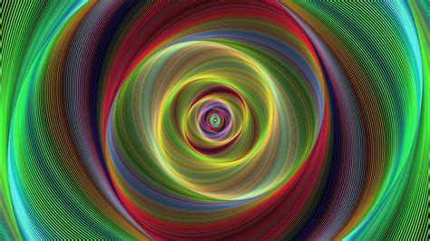 Colorful Spiral Rotation Fractal Lines 4k Hd Trippy Wallpapers Hd