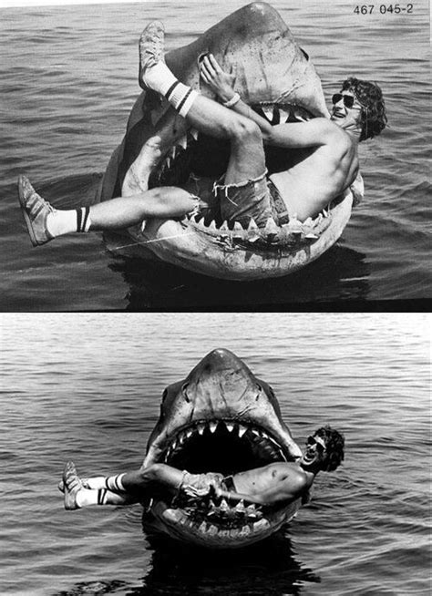 Steven Spielberg Behind The Scenes On Jaws 1975 Jaws Movie Scenes Behind The Scenes
