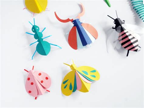 Diy Paper Bugs Hand Puppets Paper Crafts Diy Paper Projects Paper
