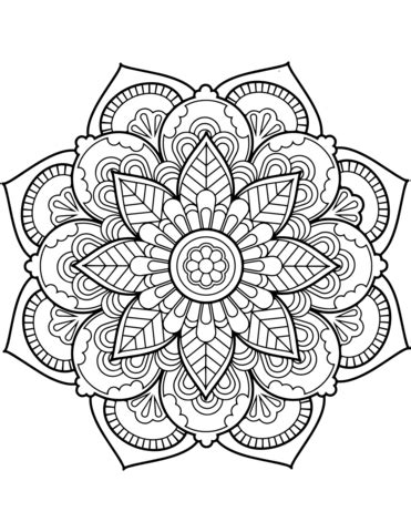 After you've designed one you can save it or share on social media. Flower Mandala coloring page | Free Printable Coloring Pages