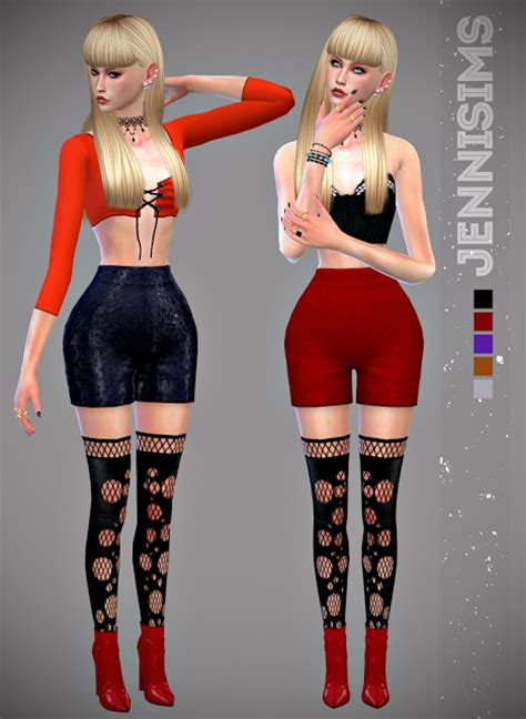 Jenni Sims Set Flutter Dress Bottom Shorts Sims 4 Downloads