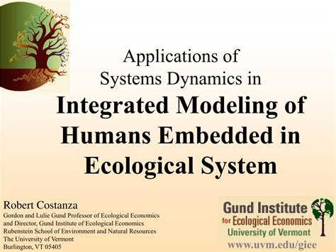 Ppt Applications Of Systems Dynamics In Integrated Modeling Of Humans Embedded In Ecological