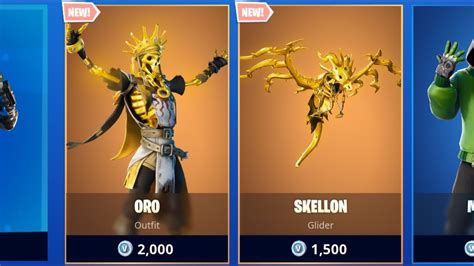 New fortnitemares challenges, rewards, party trooper, a j balvin performance, papercraft cosplay, and more! Oro Skin, Glider & Challenges Out Now (Showcase ...