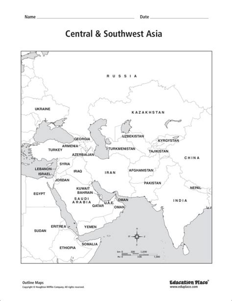Blank Maps Of Southwest Asia