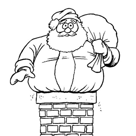Le dessin représente le père noël qui range les jouets dans sa hotte. Coloriage Père Noël Cheminée a Imprimer Gratuit ...