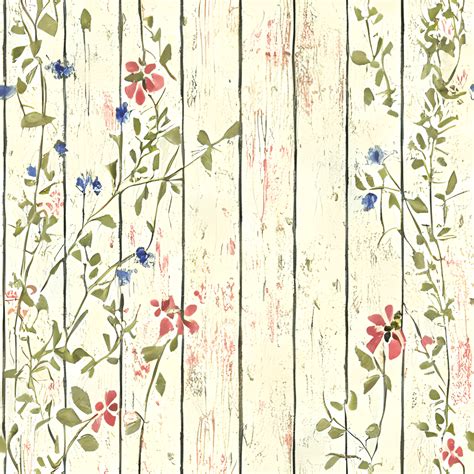 Vintage Country Floral Wallpaper · Creative Fabrica