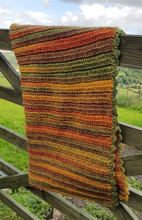 Chunky Autumnal Blanket Chunky Fall Throw Crochet Autumn Etsy