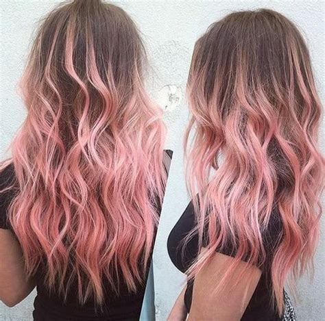 Brown Hair With Pastel Pink Ombré Highlights How To Wear