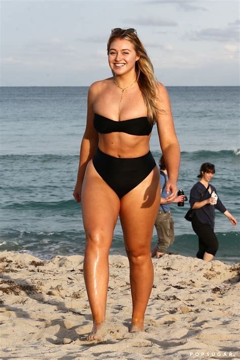 Iskra Lawrence Black Bikini In Miami 2018 Popsugar Fashion Photo 6