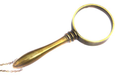 1930s Gold Metal Magnifying Glass Made In England By Biminicricket