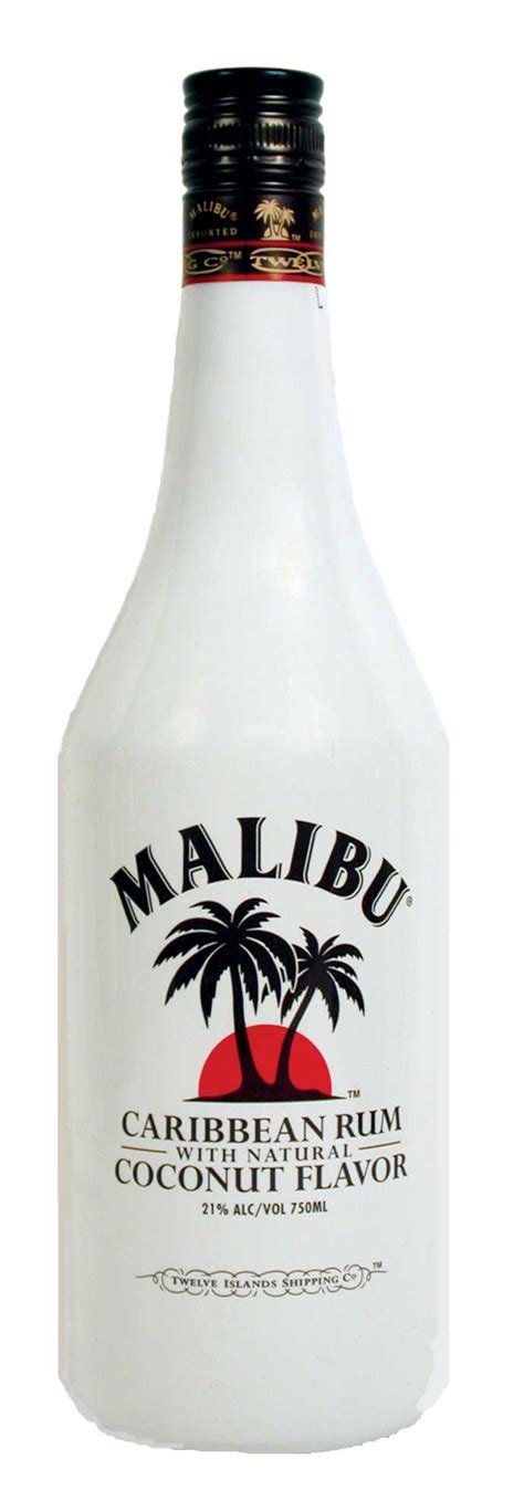 Malibu original carribean rum with coconut liqueur. MALIBU COCONUT RUM
