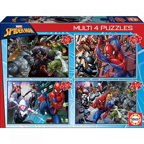 Puzzles Multi 4 Puzzles Ultimate Spiderman Puzzles And Educativos Educa