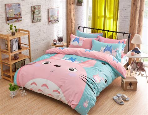 Twin comforter sets come in styles for all ages. Top Quality 100% Cotton Pink Girls Bed Totoro Full Twin ...