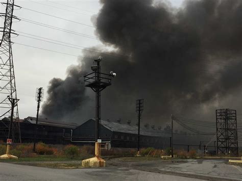 Massive fire engulfs former Bethlehem Steel site near Buffalo