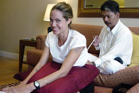 Have picked out a few and looked at the sentimental meanings behind them. Angelina Jolie Adds Three More Large Tattoos to Her Body ...