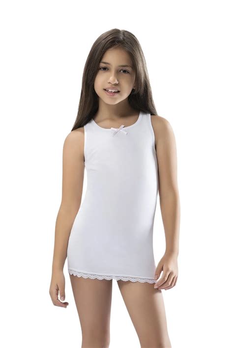 Undershirt 4 14y Girls Cotton Singlet Tops For Girls Lycra Bodysuit