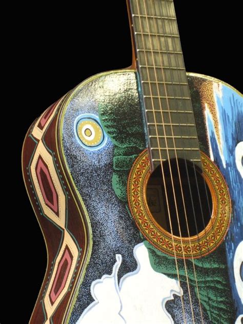1000 Images About Hand Painted Guitars Ukuleles And Art On Pinterest