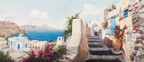 Greek Landscape Painting By Yanko Yanev Pixels