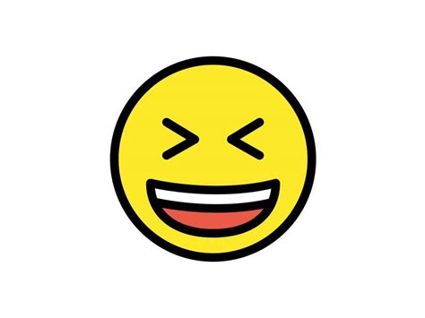 Grinning Squinting Face Emoji Icon Png Vector In Svg Pdf Ai Cdr Format