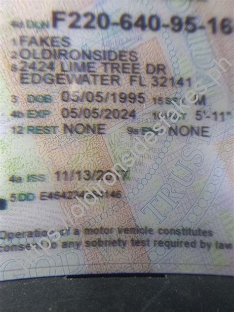 Florida Driver Licensenew Fl O21 V1 Oldironsidesfakesph Official