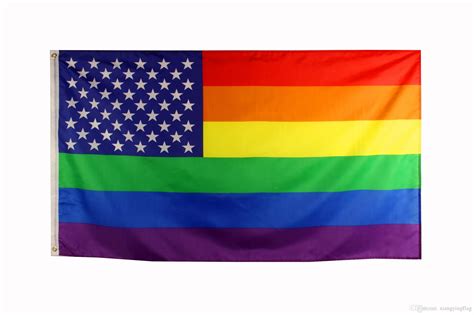 2019 100 Polyester Hanging 90150cm Lgbt Homosexual Pride Rainbow Us