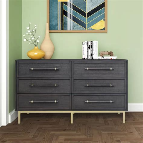 This provides a clean elegant look that fits in seamlessly. Sophia 6 Drawer Dresser | Wood nightstand, 6 drawer ...