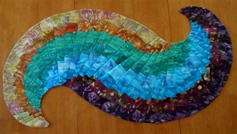 Spiral Table Runner Curved Table Runner Quilted Spiral Table