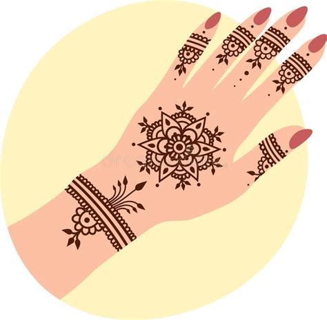 Indian Mehendi For Wedding On Woman Hand Henna Art In Arabic Culture