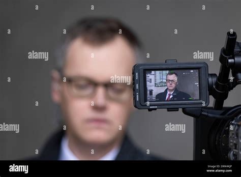 Illegal Migration Minister Michael Tomlinson after appearing on Laura