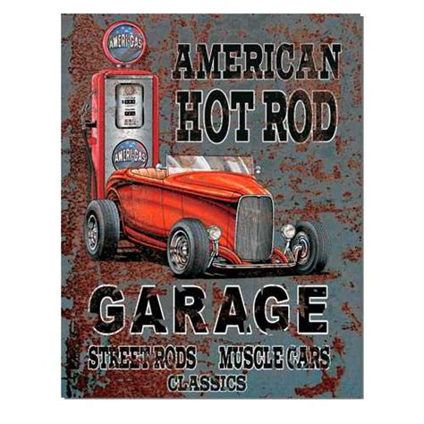 American Hot Rod Garage Tin Sign Mainly Nostalgic Retro Tin Signs