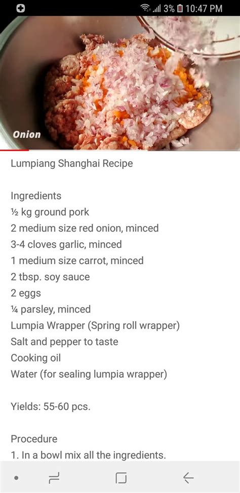 pin by l walker on yum yum gimme sum ingredients recipes lumpiang shanghai recipe recipes