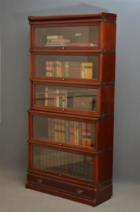 Antique oak globe wernicke four sectional glazed bookcase with up and over single pane glazed doors. Globe Wernicke Mahogany Bookcase | 250233 ...