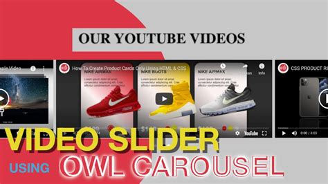How To Create Youtube Video Slider Using Owl Carousel Youtube