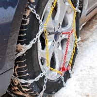 Car and truck cable style tire chains. How to Put on Tire Chains | DMV.ORG