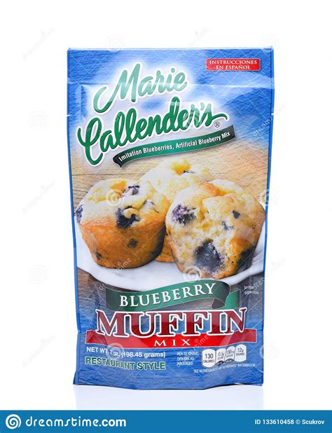 Marie Callenders Blueberry Muffin Mix Foto De Archivo Editorial Imagen De Editorial Alimento