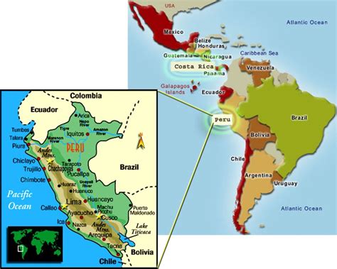 Ubicación Geográfica De Perú Mapa De Perú Perú