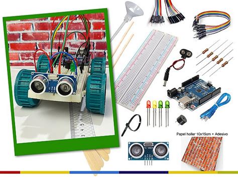 Kit Arduino Carro com Sensor de Ré Robótica Educacional Brasil Kits
