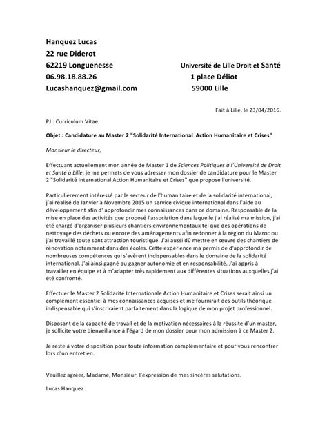 Exemple lettre de motivation master droit  laboitecv.fr