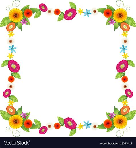 A Flowery Border Design Royalty Free Vector Image