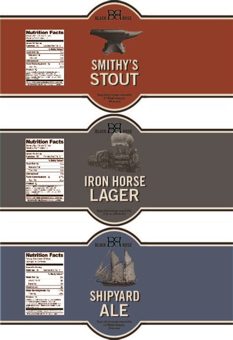 beer bottle label template printable label templates