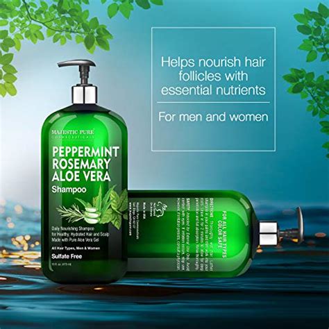 majestic pure peppermint rosemary aloe vera shampoo restorative and nourishing sulfate free
