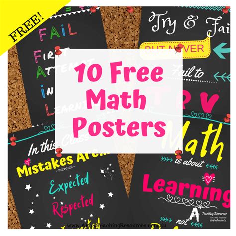 Free Math Posters Poster Board Ideas A Plus Teaching Resources