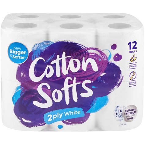 Buy Cotton Softs Toilet Paper 12pk Softly White Online At Nz