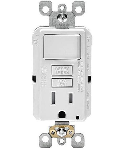 Leviton Switch And Gfci Outlet Gfsw1 W Wall Plate Includedbrand