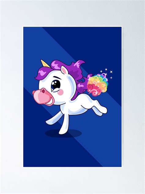 Rainbow Unicorn Farts Poster By Lyddiedoodles Redbubble