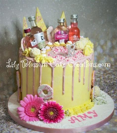 Pink Gin Drip Cake Decorated Cake By Lily Blossom Cake Cakesdecor