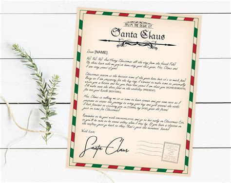 Official Letter from Santa Claus, Letter from Santa Claus, Santa Letter, Personalized letter ...