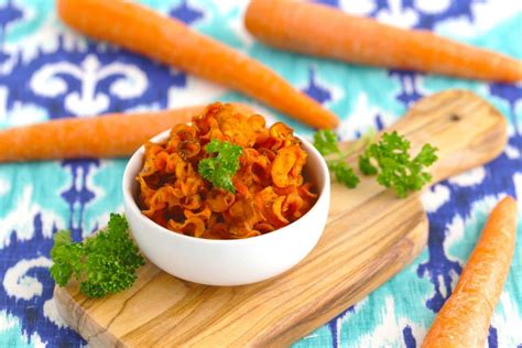 3/4 cup very hot water. Baked Carrot Crisps | Cheap healthy snacks, Vegan recipes ...