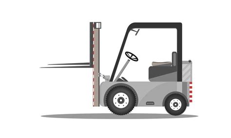 Vector Forklift Truck Design With Lifted Cardboard Isolated On White